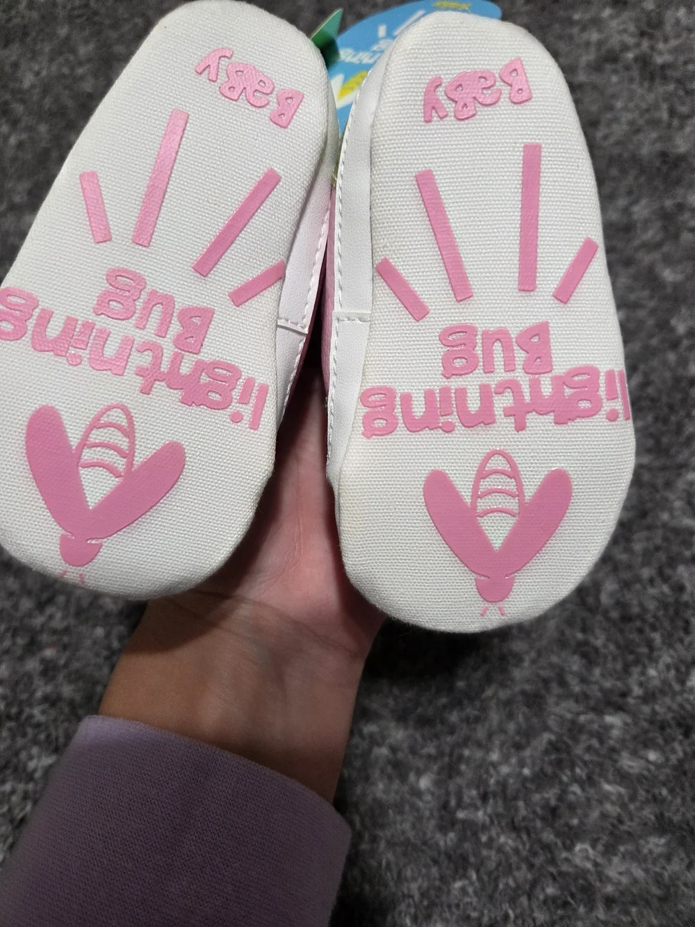 Baby Pink Glitter Rainbow Slip-On Sneakers